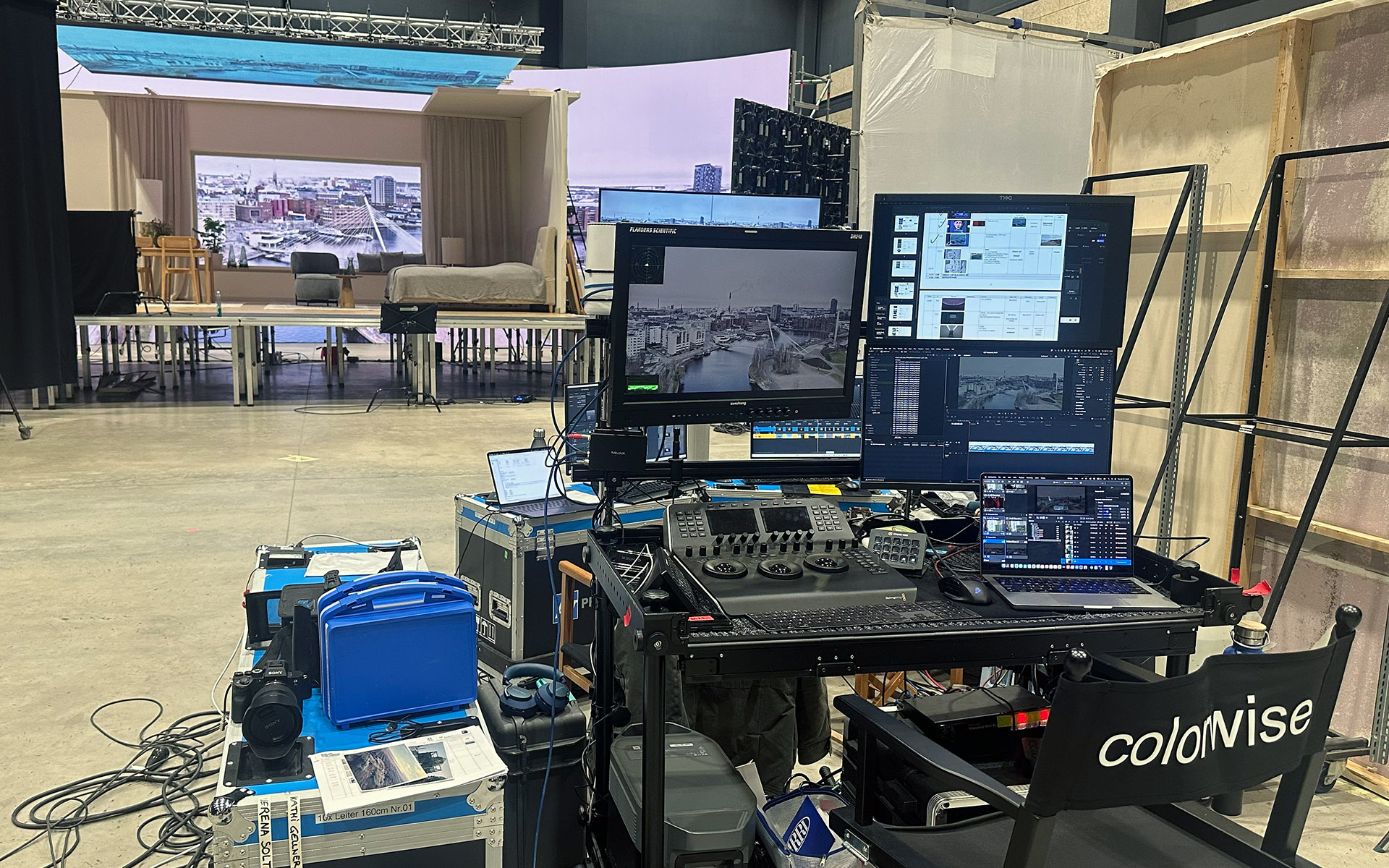 Virtual production / DIT station and set integration
